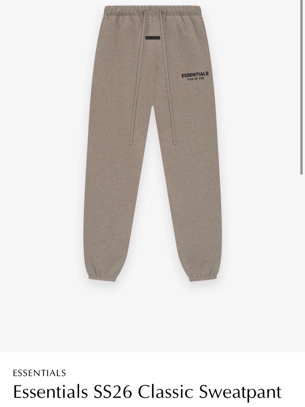 Fear of God Kids Taupe Sweatpants
